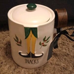 Rae Dunn x Elf snack jar